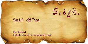 Seif Éva névjegykártya